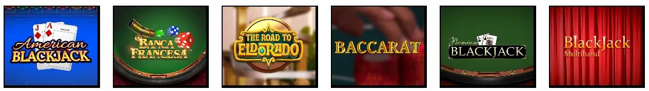 Jeux de table sur Manga Casino